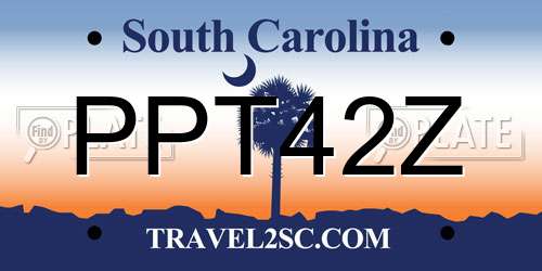 PPT42Z South Carolina License Plate