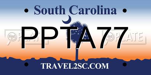 PPTA77 South Carolina License Plate