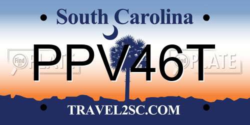 PPV46T South Carolina License Plate