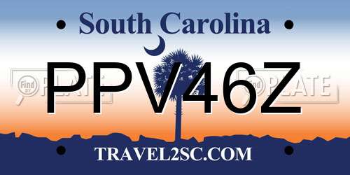 PPV46Z South Carolina License Plate
