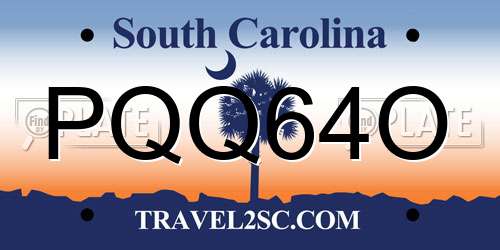 PQQ64O South Carolina License Plate