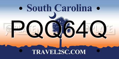 PQQ64Q South Carolina License Plate