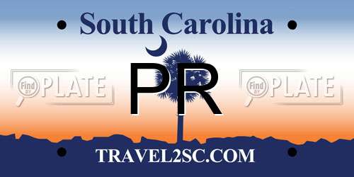 PR South Carolina License Plate