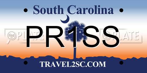 PR1SS South Carolina License Plate