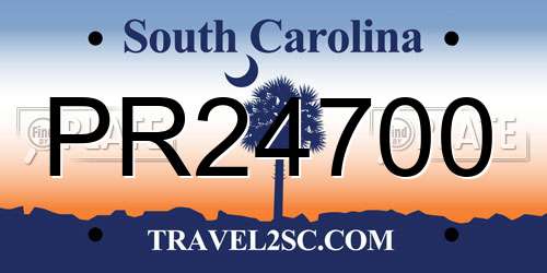 PR24700 South Carolina License Plate
