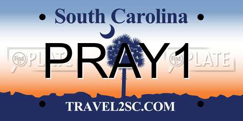 PRAY1 South Carolina License Plate
