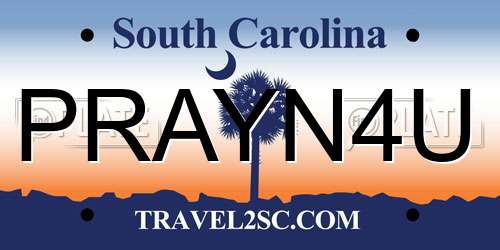 PRAYN4U South Carolina License Plate