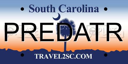 PREDATR South Carolina License Plate