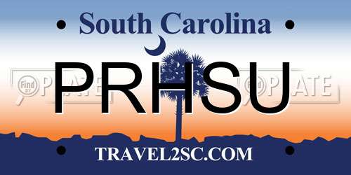 PRHSU South Carolina License Plate
