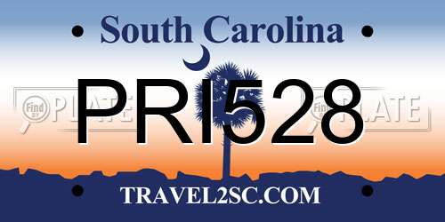 PRI528 South Carolina License Plate