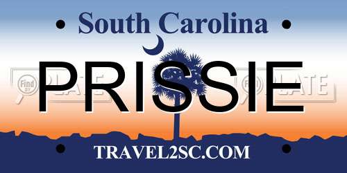 PRISSIE South Carolina License Plate