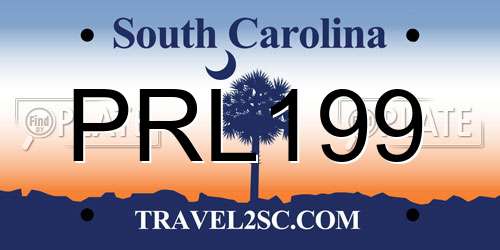 PRL199 South Carolina License Plate