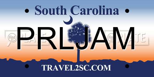 PRLJAM South Carolina License Plate