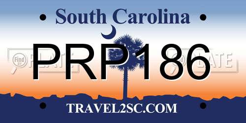 PRP186 South Carolina License Plate