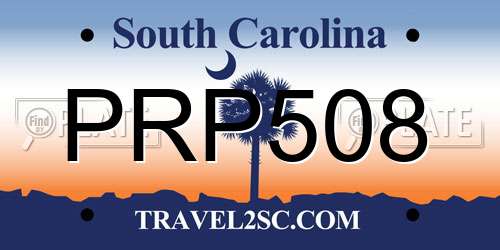 PRP508 South Carolina License Plate