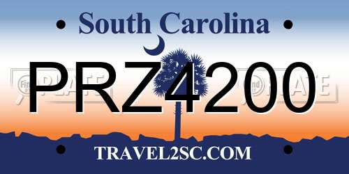 PRZ4200 South Carolina License Plate