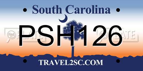 PSH126 South Carolina License Plate