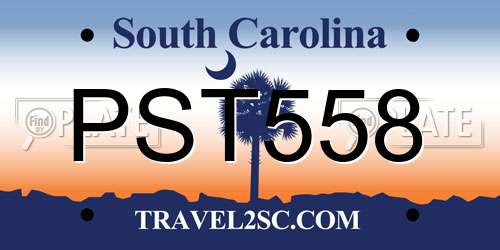 PST558 South Carolina License Plate