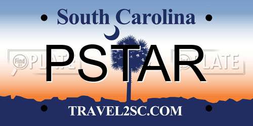 PSTAR South Carolina License Plate