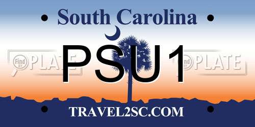 PSU1 South Carolina License Plate
