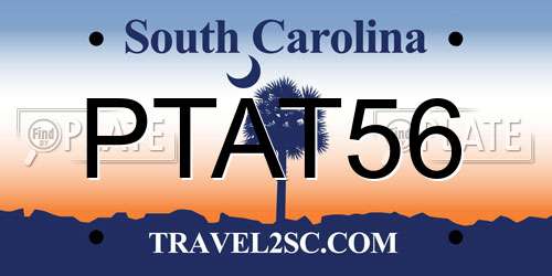 PTAT56 South Carolina License Plate