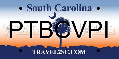 PTBCVPI South Carolina License Plate