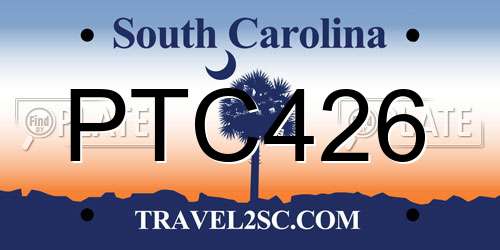 PTC426 South Carolina License Plate