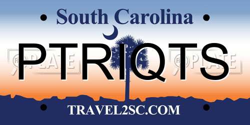 PTRIQTS South Carolina License Plate
