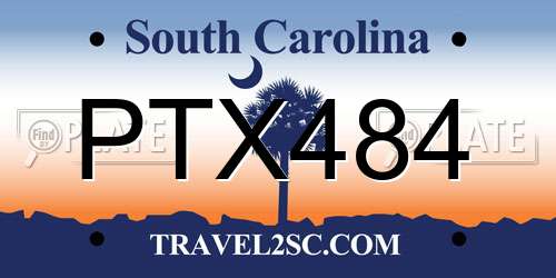 PTX484 South Carolina License Plate