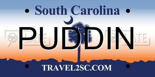PUDDIN South Carolina License Plate