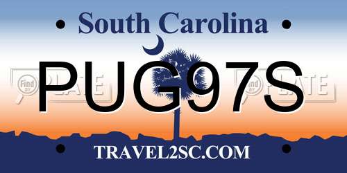 PUG97S South Carolina License Plate