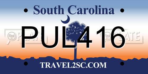 PUL416 South Carolina License Plate