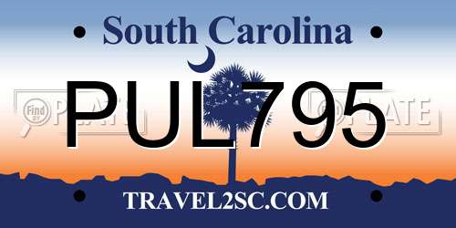 PUL795 South Carolina License Plate