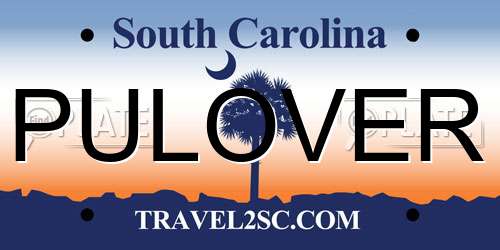 PULOVER South Carolina License Plate