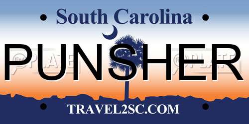 PUNSHER South Carolina License Plate