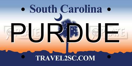 PURDUE South Carolina License Plate