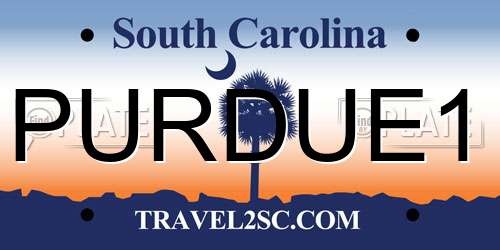 PURDUE1 South Carolina License Plate