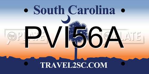PVI56A South Carolina License Plate