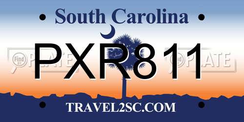 PXR811 South Carolina License Plate