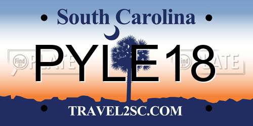PYLE18 South Carolina License Plate