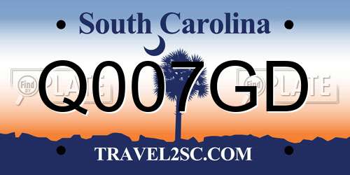 Q007GD South Carolina License Plate