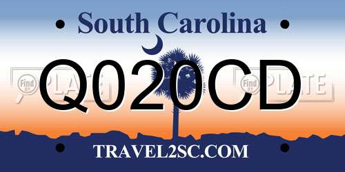 Q020CD South Carolina License Plate