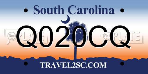 Q020CQ South Carolina License Plate