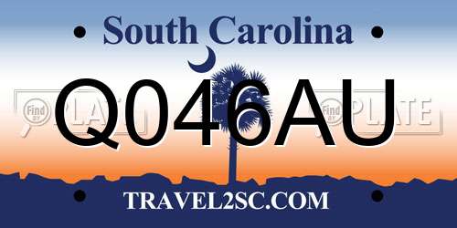 Q046AU South Carolina License Plate