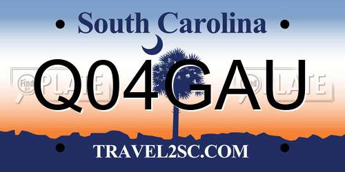 Q04GAU South Carolina License Plate