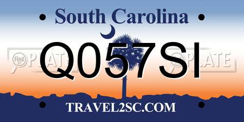 Q057SI South Carolina License Plate