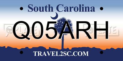Q05ARH South Carolina License Plate