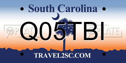 Q05TBI South Carolina License Plate