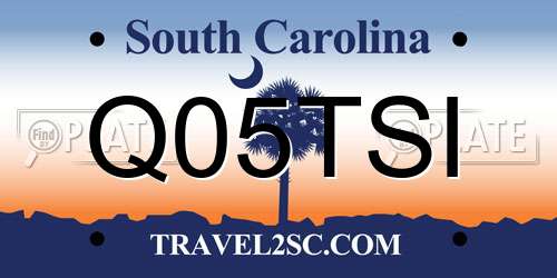Q05TSI South Carolina License Plate