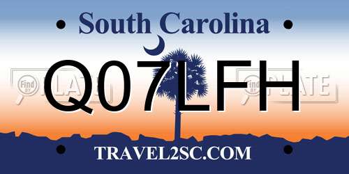Q07LFH South Carolina License Plate